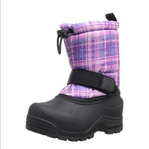 Northside Frosty purple & pink plaid snow boot